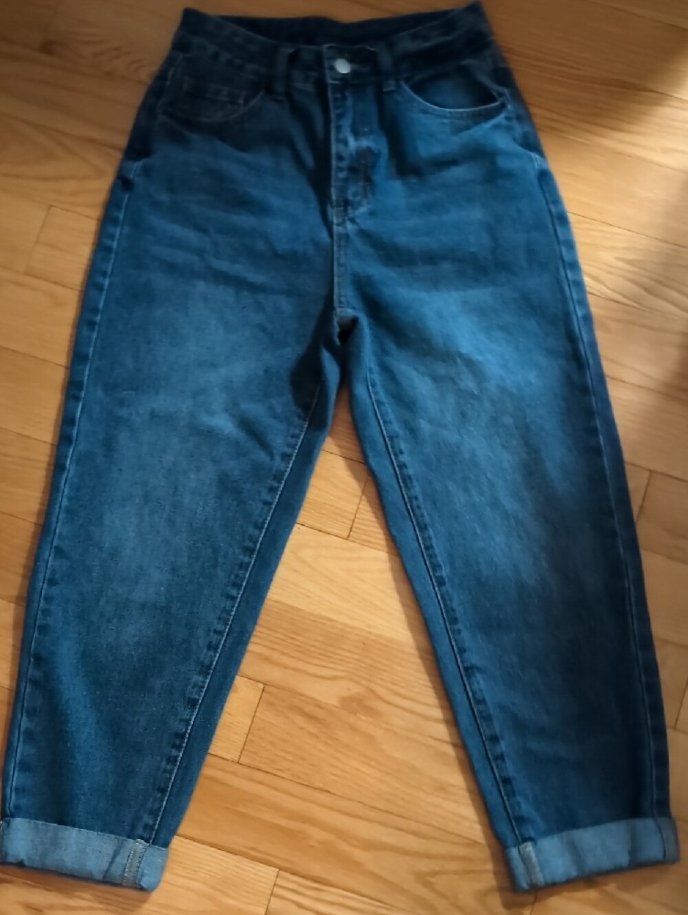 SHEIN Women's Dark and Medium Blue Jeans - Picture 5 of 7